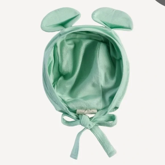 Kate Quinn bear hat | aqua foam | beechwood modal 18-24 MO - Picture 1 of 1